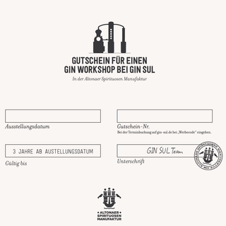 Gutscheine für Workshops in der Destillerie